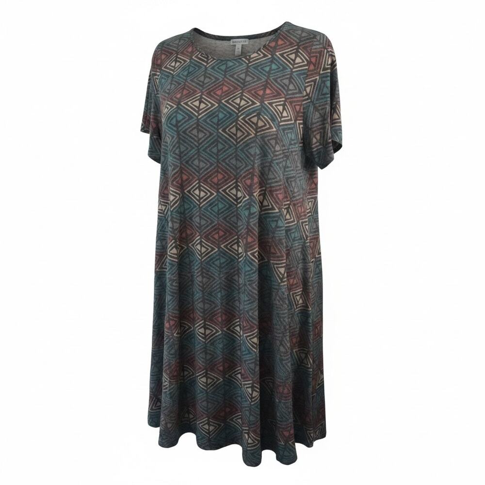 LuLaRoe CARLY High-Low Hemline Dress Patch Pocket Relaxed Soft Womens Size XS